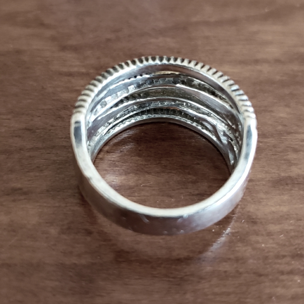 Size 7, Sterling Silver, Multi-Wrap Ring - image 2